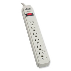 Tripp Lite TRPTLP615 Protect It! Surge Protector, 6 AC Outlets, 15 ft Cord, 790 J, Light Gray