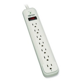 TRIPPLITE TRPTLP712 Tlp712 Surge Suppressor, 7 Outlets, 12 Ft Cord, 1080 Joules, White