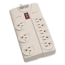 Tripp Lite TRPTLP808 Protect It! Surge Protector, 8 AC Outlets, 8 ft Cord, 1,440 J, Light Gray