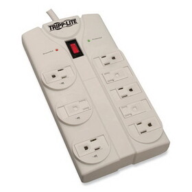 Tripp Lite TRPTLP825 Protect It! Surge Protector, 8 AC Outlets, 25 ft Cord, 1,440 J, Light Gray