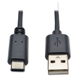 Tripp Lite U038-006 USB 2.0 Gold Cable, USB Type-A Male to USB Type-C Male, 6 ft