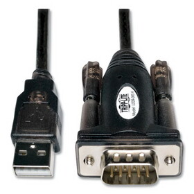 Tripp Lite TRPU209000R USB-A to Serial Adapter Cable, 5 ft, Black