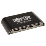 Tripp Lite TRPU225004R 4-Port Usb Mini Hub, Black/silver