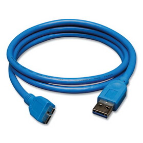 Tripp Lite TRPU326003 Usb 3.0 Device Cable, A/bmicro, 3 Ft., Blue
