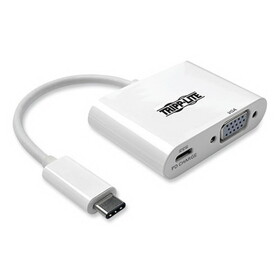 Tripp Lite U444-06N-V-C USB 3.0 Superspeed Cable, USB-C/HD15, 3", White