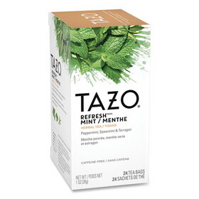 Tazo TJL20010 Tea Bags, Refresh Mint, 1 oz, 24/Box