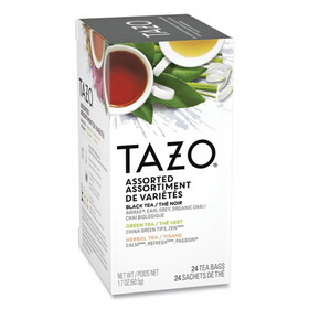 Tazo TZO153966 Assorted Tea Bags, Three Each Flavor, 24/box