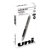 uni-ball 1790895 Signo 207 Retractable Gel Pen, 1mm, Black Ink, Translucent Black Barrel, Dozen