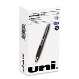 uni-ball 1790896 Signo 207 Retractable Gel Pen, Bold 1mm, Blue Ink, Black/Blue Barrel, Dozen