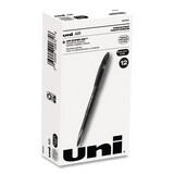 uni-ball 1927631 AIR Porous Rollerball Pen, Medium 0.7mm, Black Ink/Barrel, Dozen