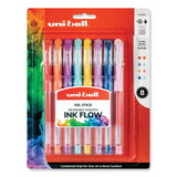 uni-ball UBC2004052 Gel Pen, Stick, Ultra-Fine 0.38 mm, Assorted Ink and Barrel Colors, 8/Pack