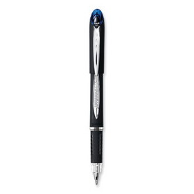 uni-ball UBC33922 Jetstream Stick Hybrid Gel Pen, Bold 1 mm, Blue Ink, Black/Silver/Blue Barrel