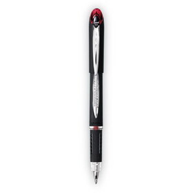 uni-ball UBC33923 Jetstream Hybrid Gel Pen, Stick, Bold 1 mm, Red Ink, Black/Silver/Red Barrel