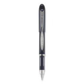 uni-ball UBC40173 Jetstream Hybrid Gel Pen, Stick, Fine 0.7 mm, Black Ink, Black/Silver Barrel