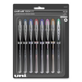 uni-ball UBC58092PP VISION ELITE Hybrid Gel Pen, Stick, Fine 0.5 mm, Assorted Ink and Barrel Colors