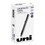 uni-ball UBC60027 Deluxe Roller Ball Pen, Stick, Extra-Fine 0.5 mm, Blue Ink, Metallic Gray/Black/Blue Barrel, Dozen, Price/DZ