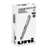 uni-ball UBC61231 VISION ELITE Hybrid Gel Pen, Stick, Bold 0.8 mm, Black Ink, White/Black/Clear Barrel