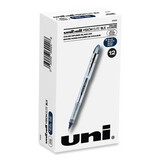 uni-ball UBC61232 VISION ELITE Hybrid Gel Pen, Stick, Bold 0.8 mm, Blue-Infused Black Ink, White/Blue/Clear Barrel