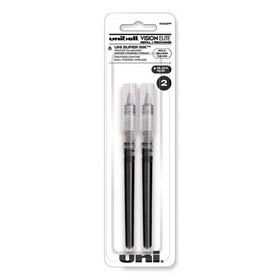 uni-ball UBC61233PP Refill for Vision Elite Roller Ball Pens, Bold Conical Tip, Black Ink, 2/Pack