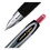 uni-ball 61257 Signo 207 Retractable Gel Pen, Micro 0.5mm, Red Ink, Smoke/Black/Red Barrel, Dozen, Price/DZ