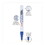 Uni Paint UBC63703 Permanent Marker, Fine Bullet Tip, Blue, Price/EA