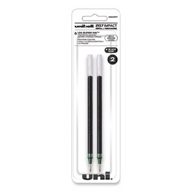 uni-ball UBC65808 207 Impact Gel Stick Pen Refills, Bold 1 mm Conical Tip, Black Ink, 2/Pack