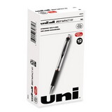 uni-ball 65872 207 Impact Retractable Gel Pen, Bold 1mm, Red Ink, Black/Red Barrel