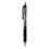 uni-ball UBC65940 Signo Gel Pen, Retractable, Medium 0.7 mm, Black Ink, Silver/Black Barrel, Dozen, Price/DZ