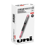 uni-ball 69022 VISION ELITE Stick Roller Ball Pen, Super-Fine 0.5mm, Red Ink, Black/Red Barrel