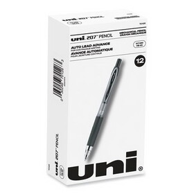 uni-ball UBC70126 207 Mechanical Pencil, 0.7 mm, HB (#2), Black Lead, Black Barrel, Dozen