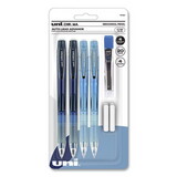 uni-ball UBC70150 Chroma Mechanical Pencil woth Leasd and Eraser Refills, 0.7 mm, HB (#2), Black Lead, Assorted Barrel Colors, 4/Set