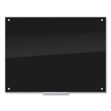 U Brands UBR171U0001 Black Glass Dry Erase Board, 48 x 36