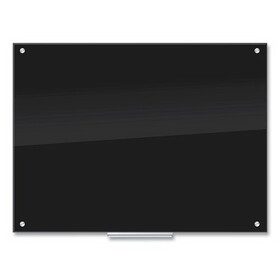 U Brands UBR171U0001 Black Glass Dry Erase Board, 48 x 36