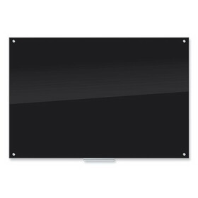 U Brands UBR173U0001 Black Glass Dry Erase Board, 70 x 47