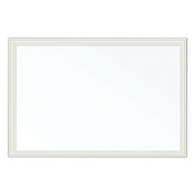 U Brands UBR2071U0001 Magnetic Dry Erase Board with Decor Frame, 30 x 20, White Surface, White Wood Frame