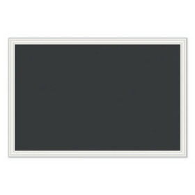 U Brands UBR2073U0001 Magnetic Chalkboard with Decor Frame, 30 x 20, Black Surface, White Wood Frame