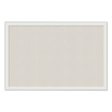 U Brands 2074U00-01 Linen Bulletin Board with Decor Frame, 30 x 20, Natural Surface/White Frame