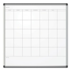 U Brands 2902U00-01 PINIT Magnetic Dry Erase Undated One Month Calendar, 36 x 36, White