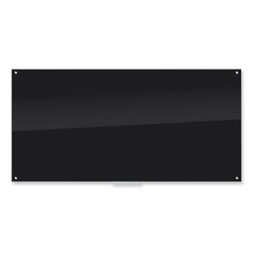 U Brands UBR3015U0001 Black Glass Dry Erase Board, 96 x 47, Black Surface