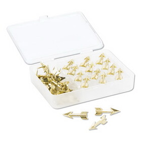 U Brands UBR3083U0624 Fashion Push Pins, Steel, Gold, 0.38", 36/Pack