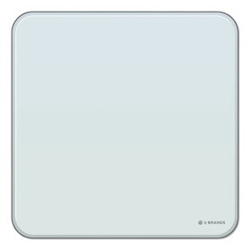 U Brands UBR3690U0001 Cubicle Glass Dry Erase Board, 12 x 12, White Surface