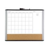 U Brands UBR388U0001 3N1 Magnetic Mod Dry Erase Board, 20 x 16, White Surface, Gray/Black Frame