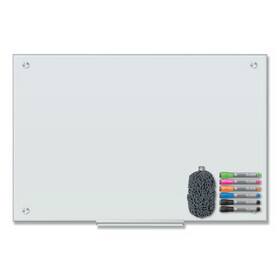 U Brands UBR3970U0001 Magnetic Glass Dry Erase Board Value Pack, 35" x 23", Frosted White