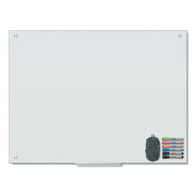 U Brands 3972U00-01 Magnetic Glass Dry Erase Board Value Pack, 48 x 36, White