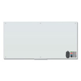 U Brands 3973U00-01 Magnetic Glass Dry Erase Board Value Pack, 72 x 36, White