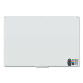 U Brands UBR3974U0001 Magnetic Glass Dry Erase Board Value Pack, 70" x 47", Frosted White