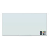 U Brands UBR3978U0001 Floating Glass Dry Erase Board, 70 x 35, White
