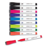 U Brands UBR504U0624 Medium Point Dry Erase Markers, Medium Chisel Tip, Assorted Colors, 10/Pack