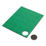 U Brands UBRFM1602 Heavy-Duty Board Magnets, Circles, Green, 0.75