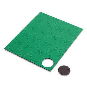 U Brands UBRFM1602 Heavy-Duty Board Magnets, Circles, Green, 0.75" Diameter, 20/Pack